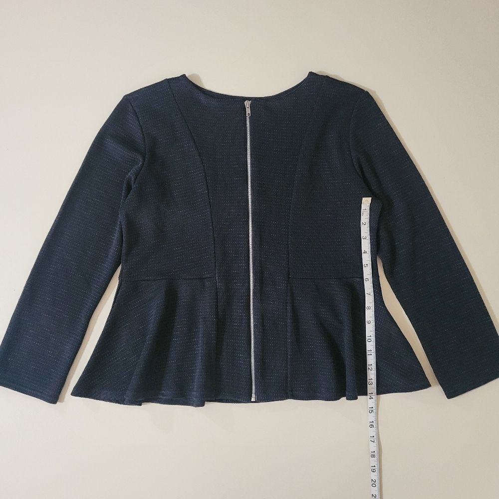 BooHoo Black Gracie Zip-Up Peplum Jacket - Picture 7 of 15